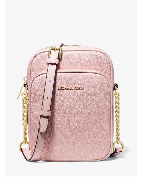 michael michael kors jet set crossbody pink|Michael Kors jetsetter crossbody.